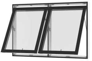 Rationel topstyret vindue med 2 fag, der kan åbnes. Kan bestilles i træ eller i en vedligeholdelses-fri  træ/alu udgave.

Modellen fås både i en retkantet moderne og klassisk udgave med profilerede karme.  

Modellen leveres i en Basic v